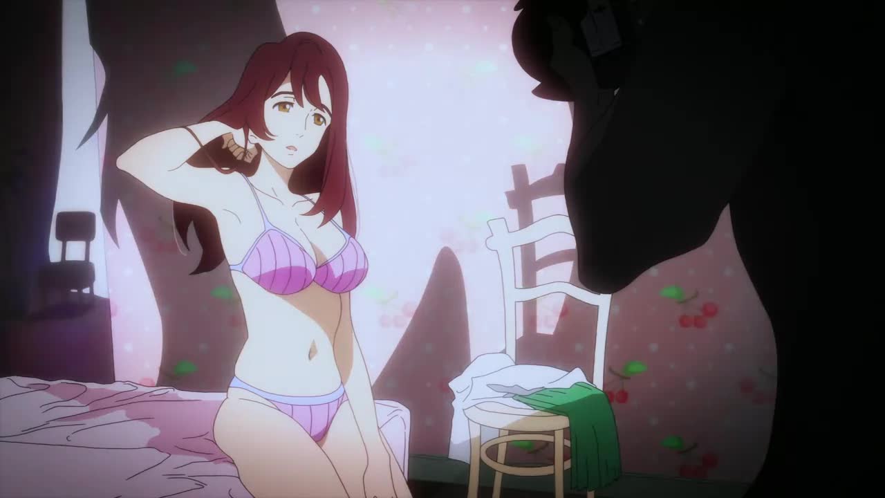 Miki's body in a tempting cowgirl position